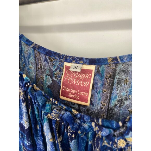 Magic of the Moon Cabo San Lucas Beach SMALL Summer Dress WAIST DROP - Picture 3 of 5